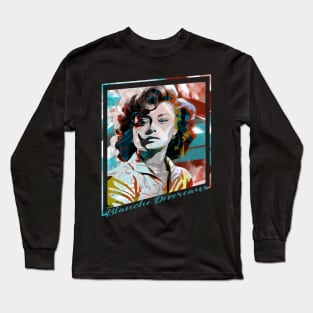 Blanche Devereaux-Abstract Expressionist Potrait Long Sleeve T-Shirt